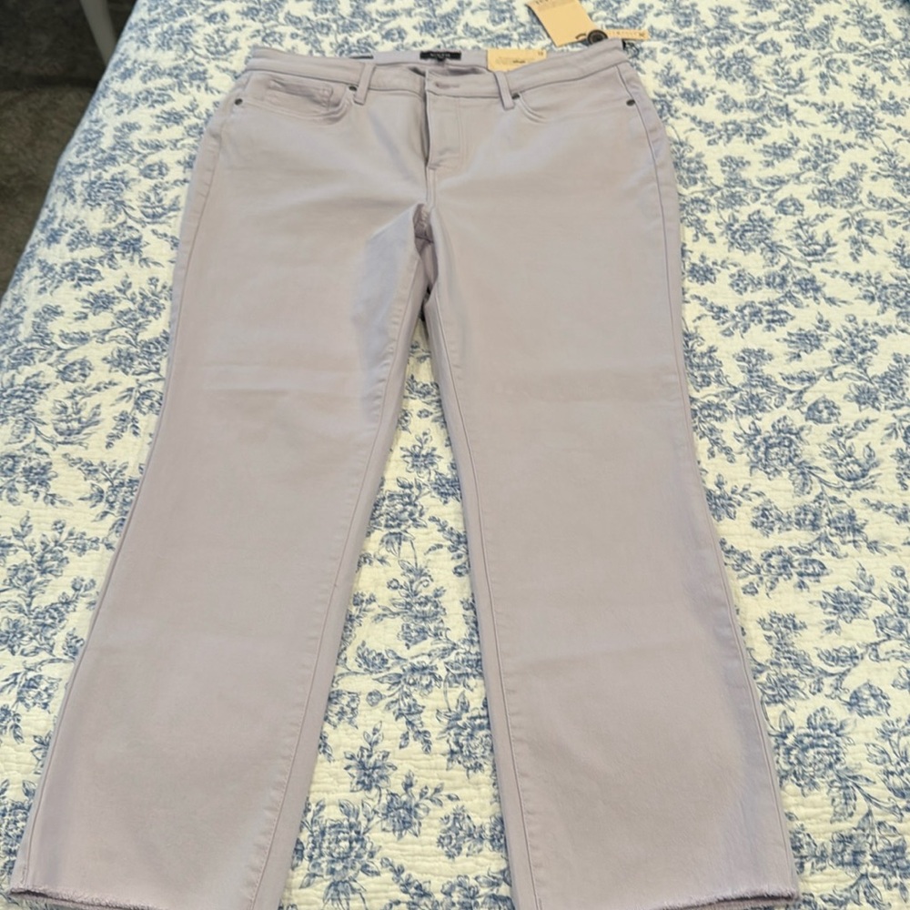 NYDJ Sheri Slim Ankle Jeans Lift x Tuck Technology Lilac 12 NWT